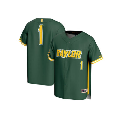 #1 Baylor Bears GameDay Greats Lightweight Baseball Fashion Jersey - Green