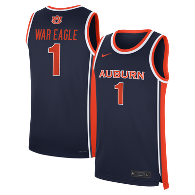 Nike Navy Auburn Tigers #1 Road War Eagle Replica Basketball Jersey