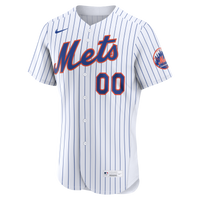New York Mets Nike White Home Authentic Custom Jersey