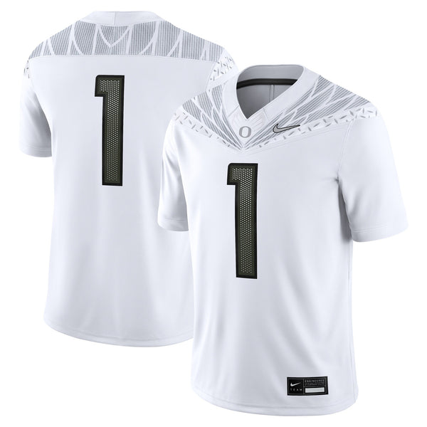 #1 Oregon Ducks Nike Game Jersey - White