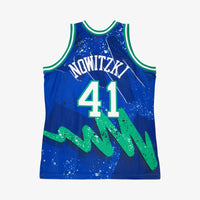 Dallas Mavericks Mitchell & Ness Dirk Nowitzki 1998 Hyper Hoops Swingman Jersey - Blue