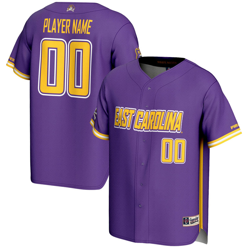 ECU Pirates GameDay Greats NIL Pick-A-Player Lightweight Baseball Jersey - Purple