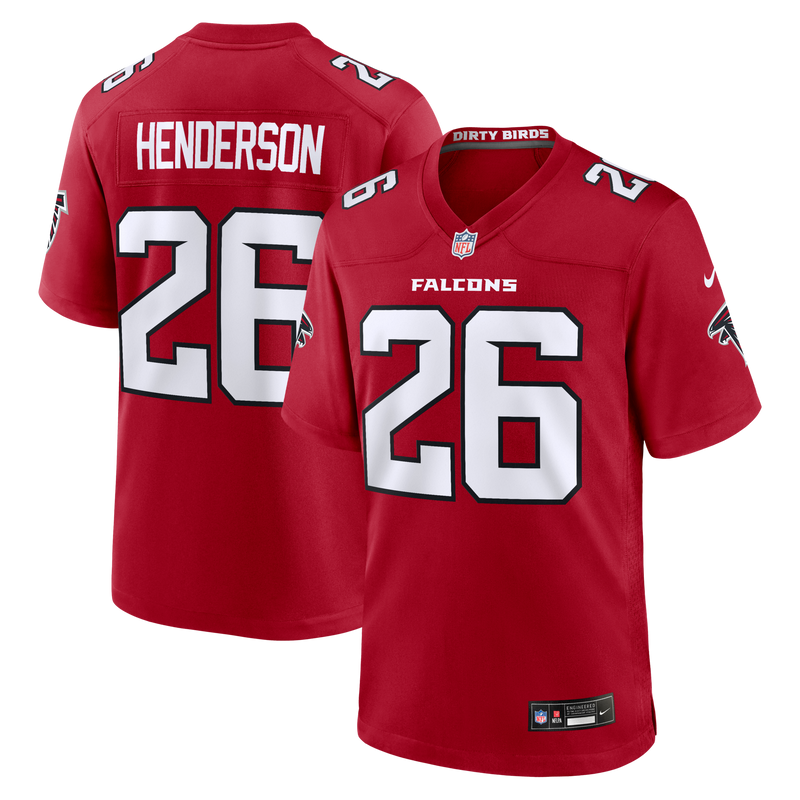 Atlanta Falcons CJ Henderson Nike Red Team Game Jersey