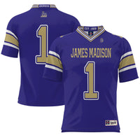 #1 James Madison Dukes GameDay Greats Endzone Football Jersey - Purple