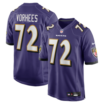 Baltimore Ravens Andrew Vorhees Nike Purple Team Game Jersey