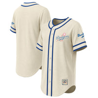 Los Angeles Dodgers Stitches Natural Throwback Fashion Jersey