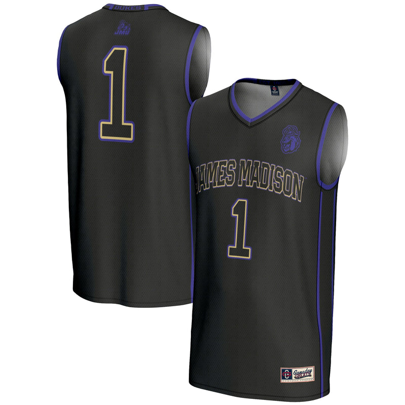 #1 James Madison Dukes GameDay Greats Lightweight Basketball Jersey - Black