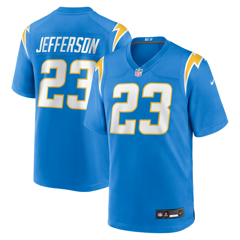 Los Angeles Chargers Tony Jefferson Nike Powder Blue Team Game Jersey