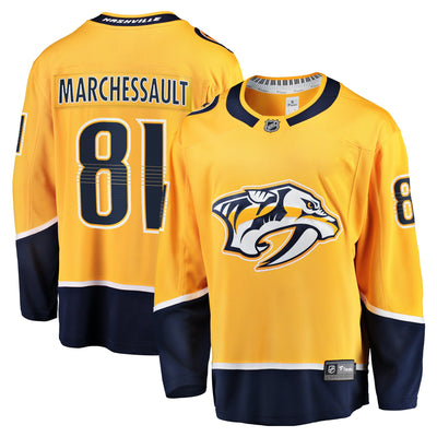 Nashville Predators Jonathan Marchessault Fanatics Gold Home Premier Breakaway Player Jersey