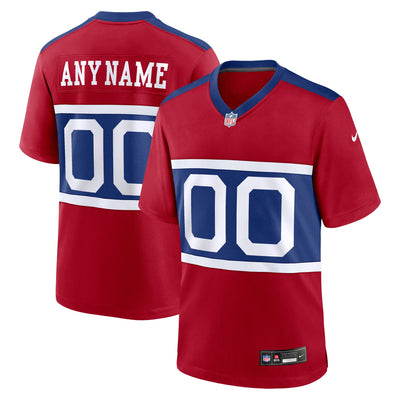 New York Giants Nike Century Red Alternate Game Custom Jersey