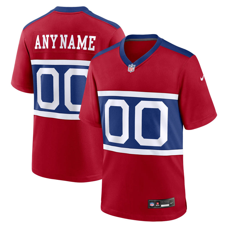 New York Giants Nike Century Red Alternate Game Custom Jersey