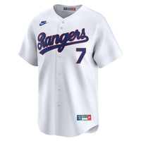 Texas Rangers Ivan Rodriguez Nike White Throwback Cooperstown Collection Limited Jersey