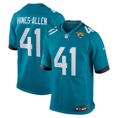 Jacksonville Jaguars Josh Hines-Allen Nike Teal Player Game Jersey
