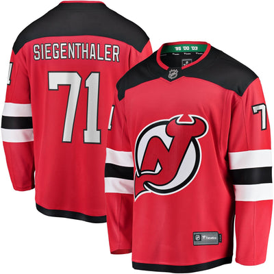 New Jersey Devils Jonas Siegenthaler Fanatics Red Home Breakaway Player Jersey