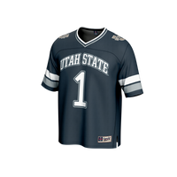 #1 Utah State Aggies GameDay Greats Collegiate Football Fashion Jersey - Navy
