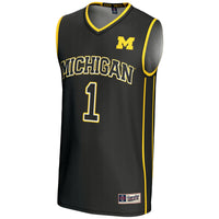 #1 Michigan Wolverines GameDay Greats Lightweight Basketball Jersey - Black