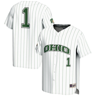 #1 Ohio Bobcats GameDay Greats Lightweight Baseball Jersey - White