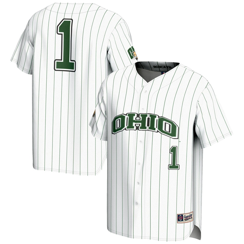 #1 Ohio Bobcats GameDay Greats Lightweight Baseball Jersey - White