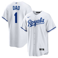 Kansas City Royals Nike White #1 Dad Home Replica Jersey
