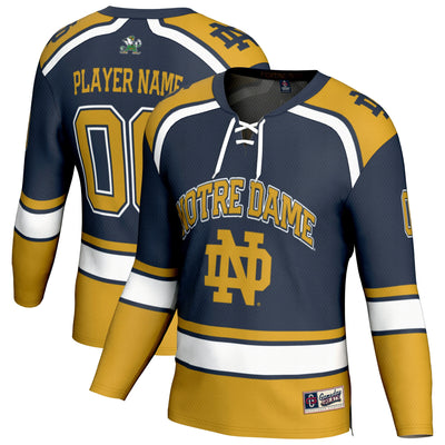 Notre Dame Fighting Irish GameDay Greats Lightweight Hockey NIL Pick-a-Player Fashion Jersey - Navy