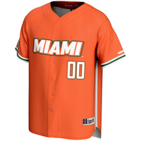 Miami Hurricanes GameDay Greats NIL Pick-A-Player Lightweight Baseball Jersey - Orange