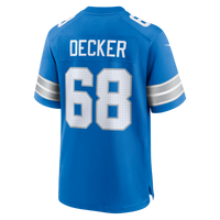 Detroit Lions Taylor Decker Nike Blue Team Game Jersey