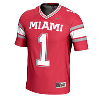 #1 Miami University RedHawks GameDay Greats Football Jersey - Red