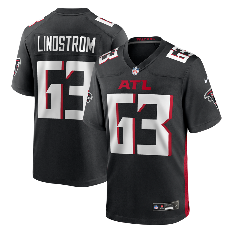 Atlanta Falcons Chris Lindstrom Nike Black Game Jersey