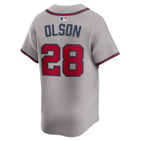 Atlanta Braves Matt Olson Nike Gray Road Limited Player Jersey