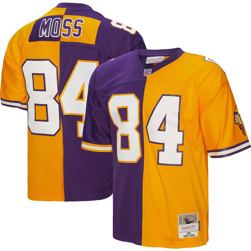 Minnesota Vikings Randy Moss Mitchell & Ness Purple/Gold 1998 Split Legacy Replica Jersey