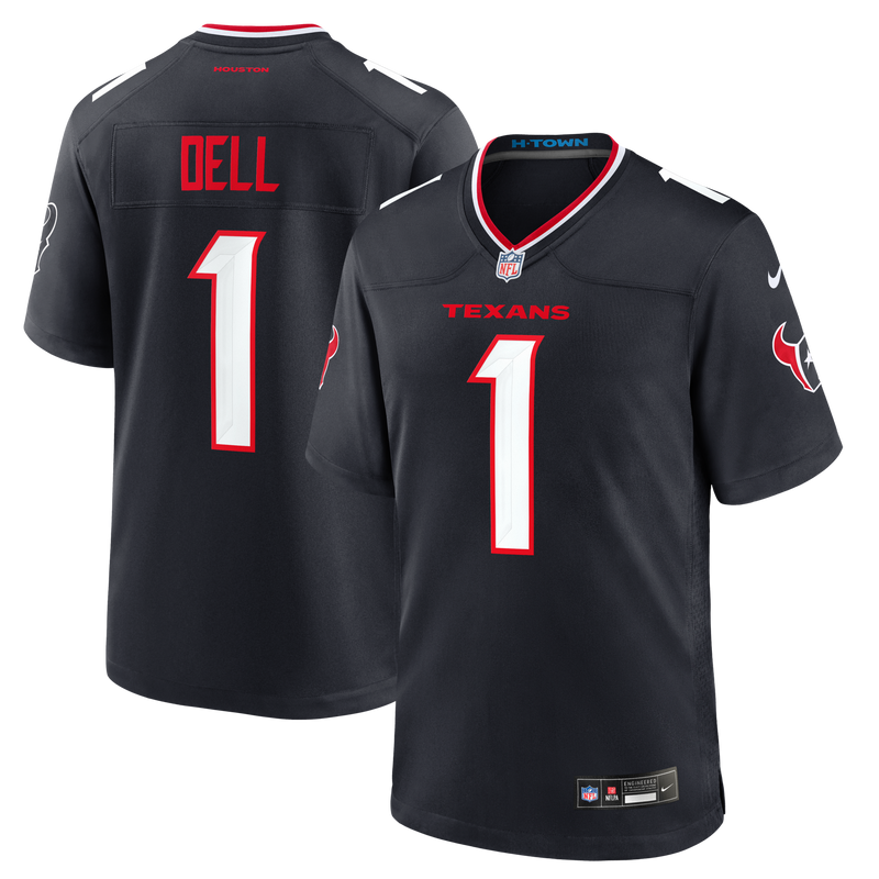 Houston Texans Tank Dell Nike Navy Team Game Jersey