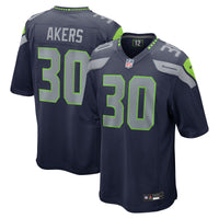 Seattle Seahawks Cam Akers Nike College Navy Team Game Jersey