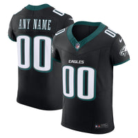 Philadelphia Eagles Nike Black Alternate Vapor F.U.S.E. Elite Custom Jersey