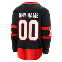 Ottawa Senators Fanatics Black Home Custom Breakaway Jersey