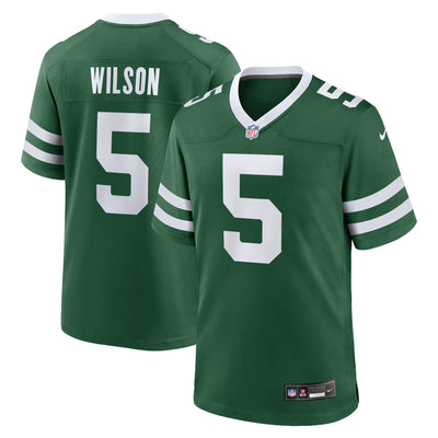 New York Jets Garrett Wilson Nike Legacy Green Game Jersey