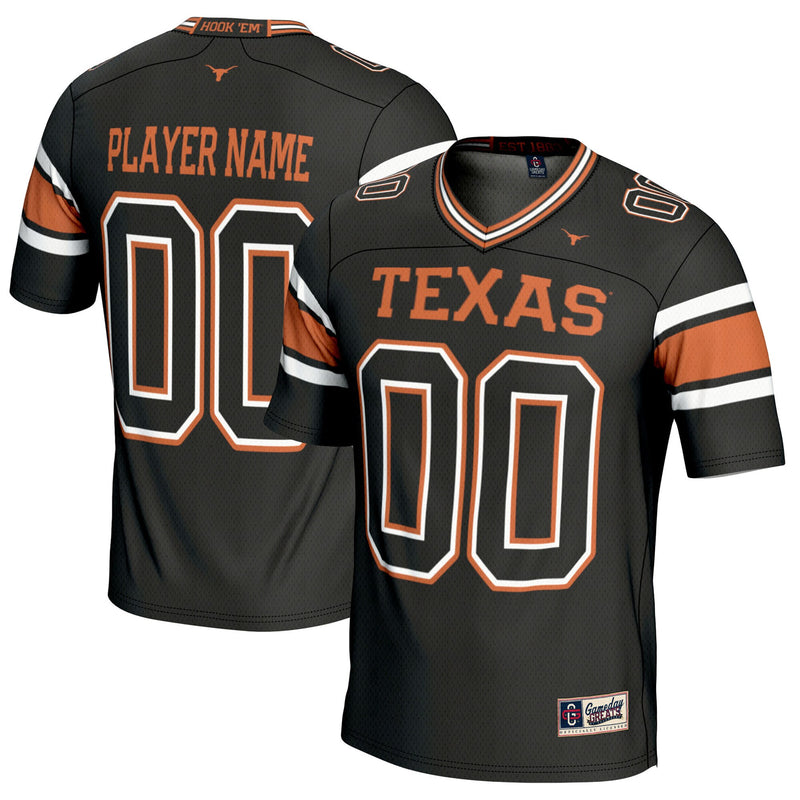 Texas Longhorns GameDay Greats NIL Pick-A-Player Football Jersey - Black