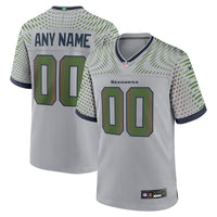 Seattle Seahawks Nike Gray 2025 Rivalries Collection Custom Game Jersey