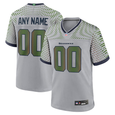 Seattle Seahawks Nike Gray 2025 Rivalries Collection Custom Game Jersey