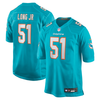 Miami Dolphins David Long Jr. Nike Aqua Game Jersey