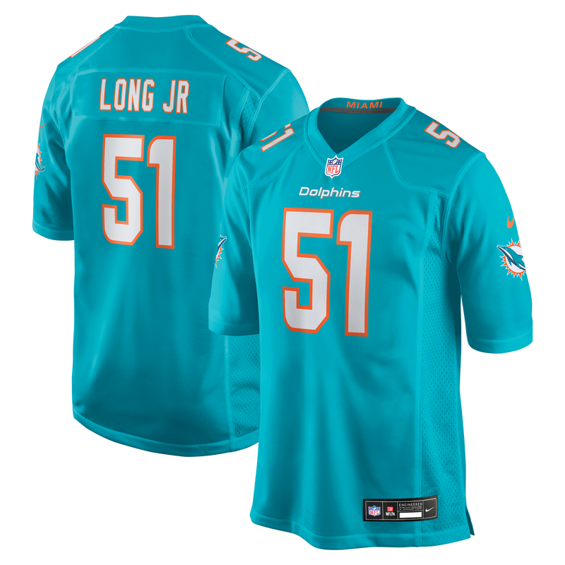 Miami Dolphins David Long Jr. Nike Aqua Game Jersey
