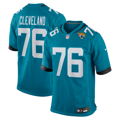 Jacksonville Jaguars Ezra Cleveland Nike Teal Game Jersey
