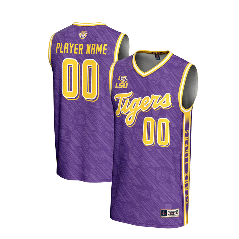 LSU Tigers GameDay Greats NIL Pick-A-Player Basketball Highlight Print Lightweight Jersey - Purple