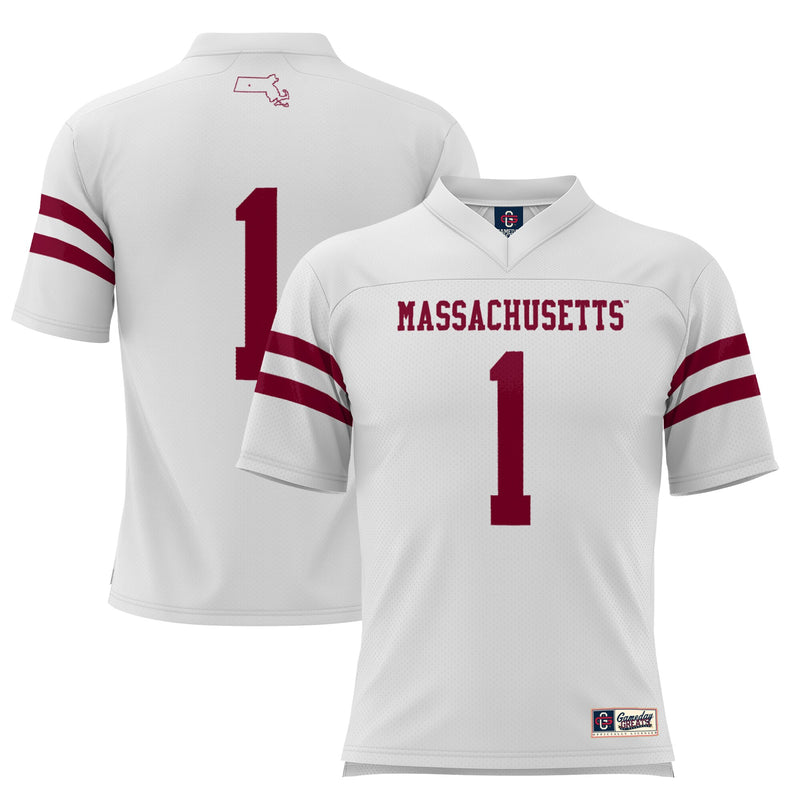 #1 UMass Minutemen GameDay Greats Football Jersey - White