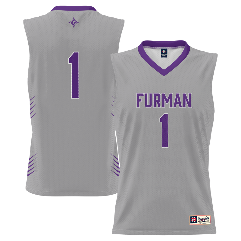 #1 Furman Paladins GameDay Greats Lightweight Basketball Jersey - Gray