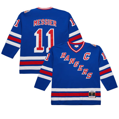 New York Rangers Mark Messier Mitchell & Ness Blue Big & Tall 1993/94 Blue Line 2.0 Jersey