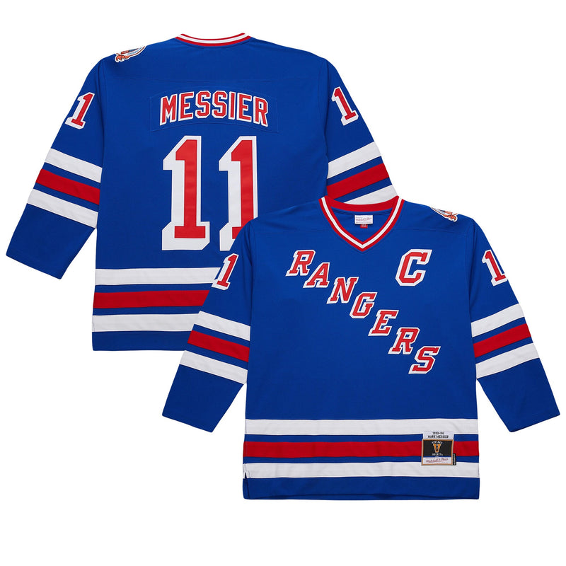 New York Rangers Mark Messier Mitchell & Ness Blue Big & Tall 1993/94 Blue Line 2.0 Jersey