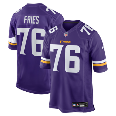 Minnesota Vikings Will Fries Nike Purple Team Game Jersey