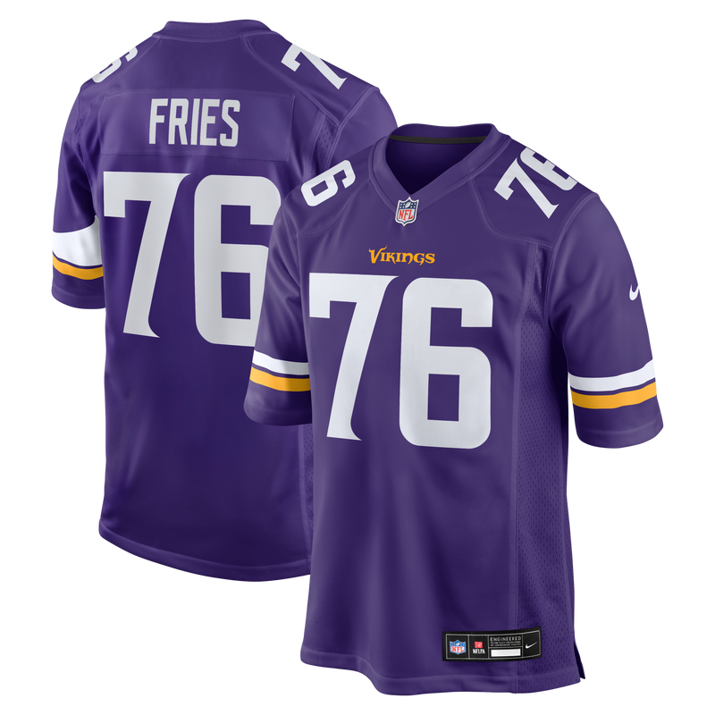 Minnesota Vikings Will Fries Nike Purple Team Game Jersey