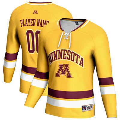Minnesota Golden Gophers GameDay Greats NIL Pick-A-Player Hockey Lightweight Jersey - Gold