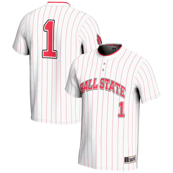 #1 Ball State Cardinals GameDay Greats Lightweight Softball Jersey - White